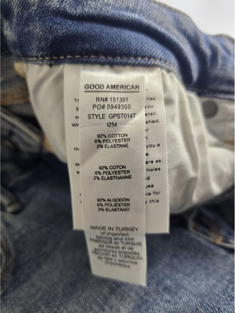 Good American Good Curve Straight Leg Jean Size 6/28 ( 24" Inseam) - Picture 6 of 14